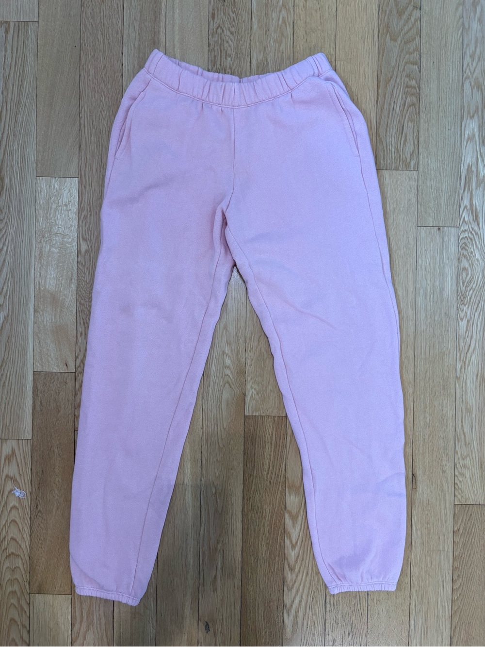 Aerie Pink Fleece Jogger Sweatpants Small Slouchy Balletcore Y2K Loungewear - Picture 4 of 9